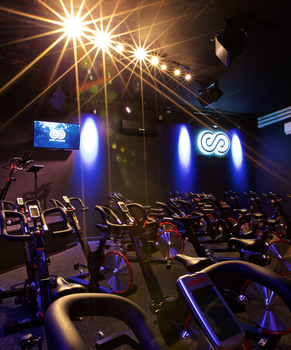 Spin Village boutique cycling studio design