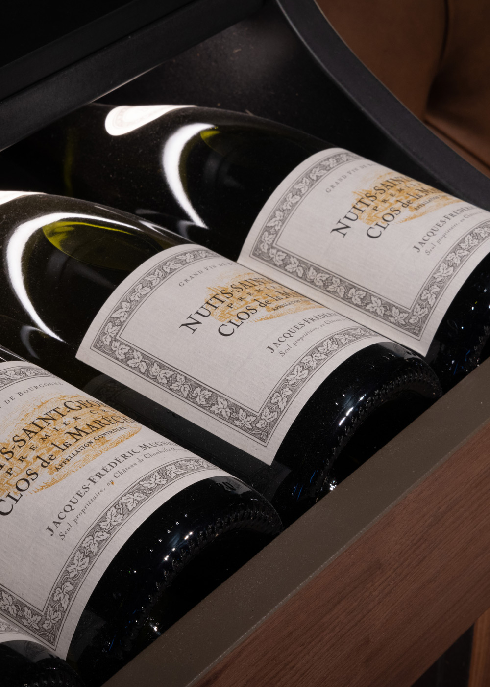 Bottles and rack